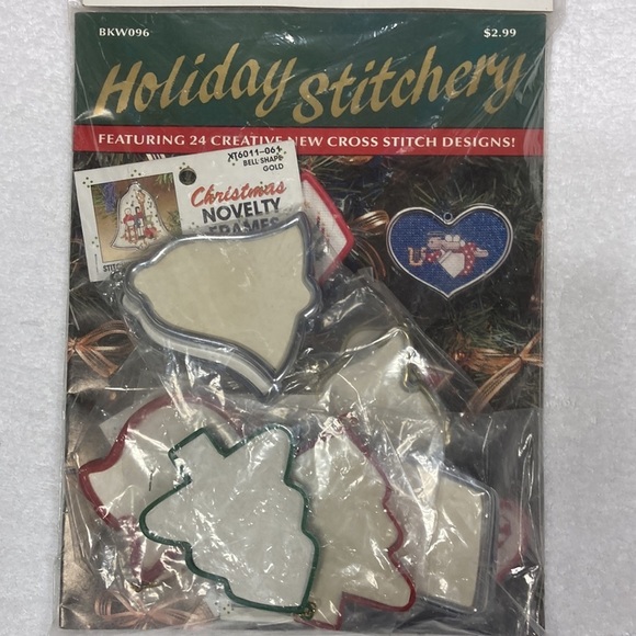 NWT Vintage wangs holiday stitchery needlepoint decoration frames Christmas - Picture 5 of 5